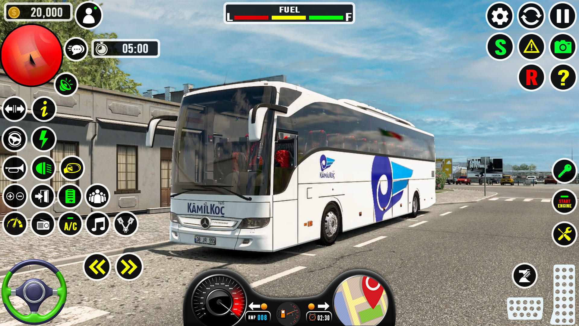 Modern Coach Bus Simulator 3D Game Screenshot
