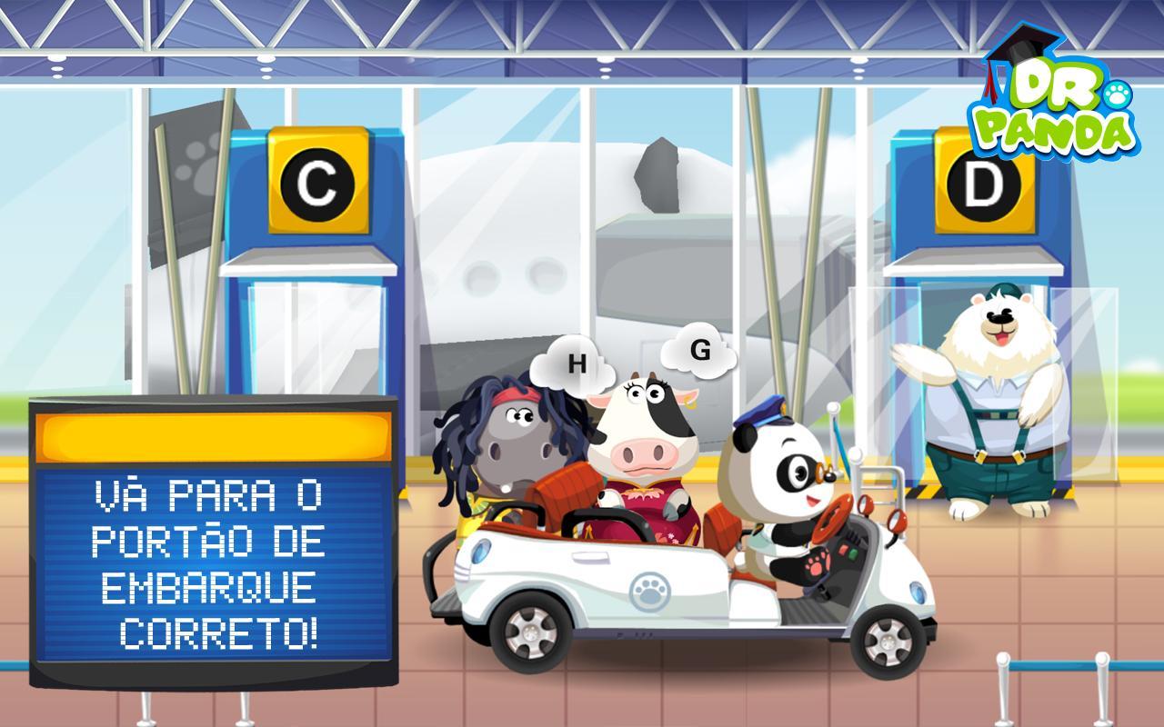 Captura de Tela do Jogo O Aeroporto do Dr. Panda