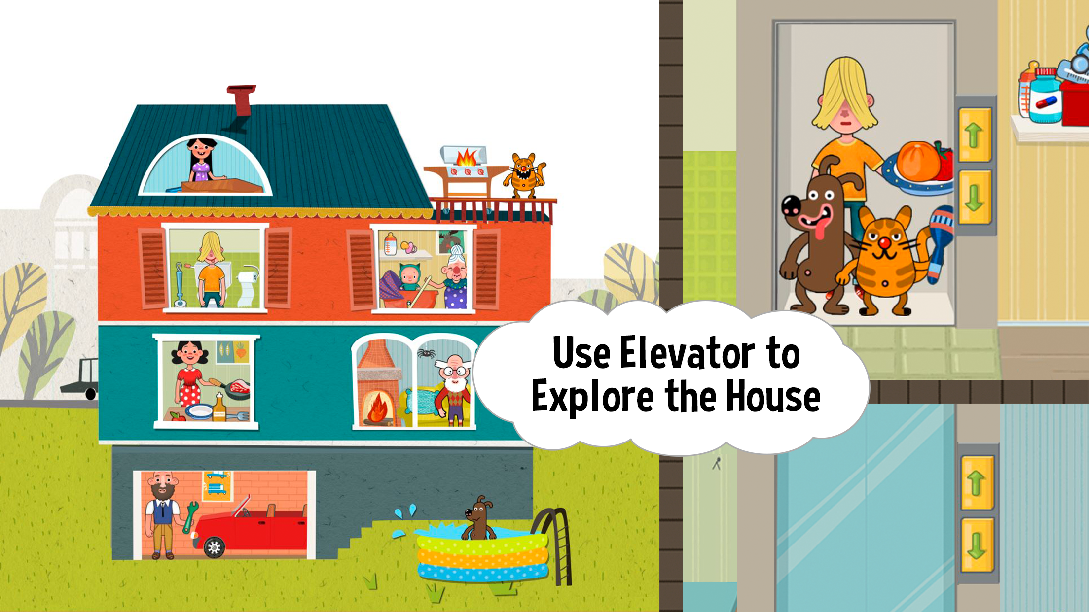 Pepi House: Happy Family ゲームのスクリーンショット