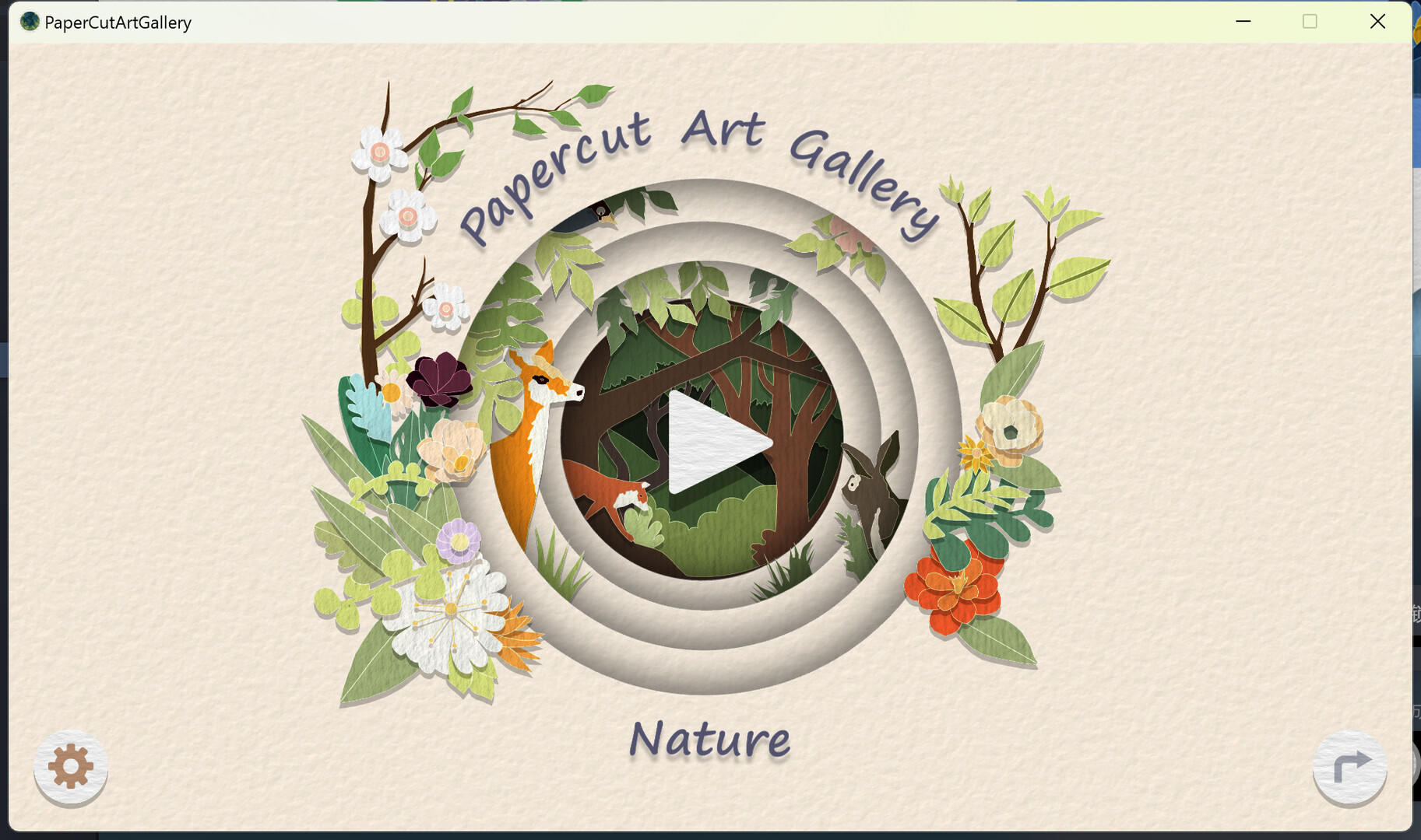 Screenshot of Papercut Art Gallery-Nature
