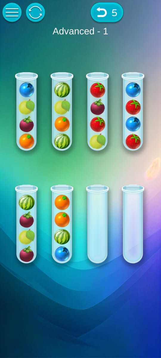 Cuplikan Layar Game Mode Sort Fruit