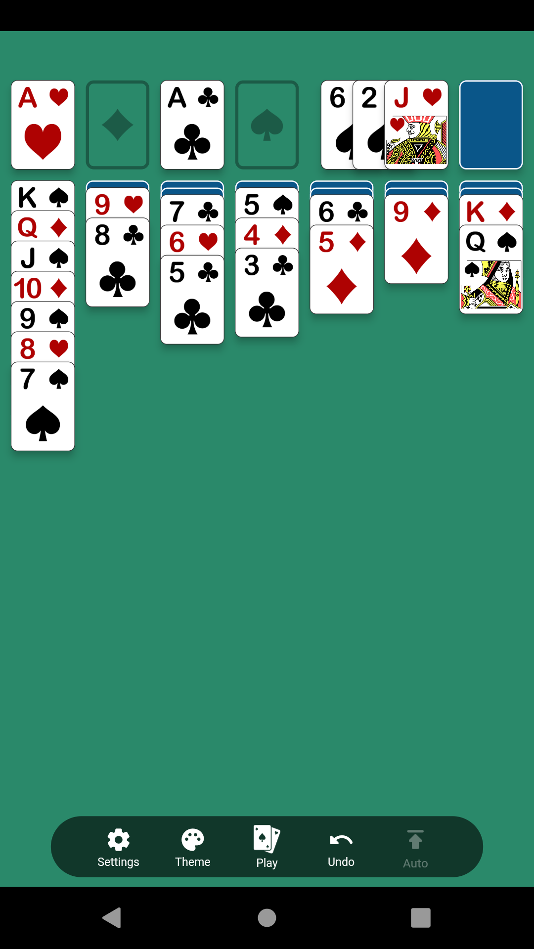 Screenshot of Solitaire II (Klondike)