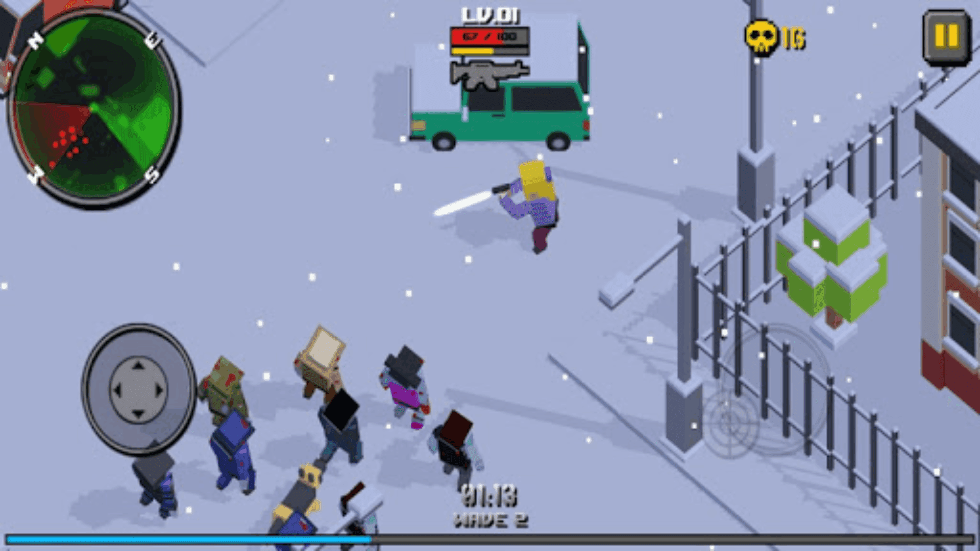 Pixel Zombie Frontier Game Screenshot