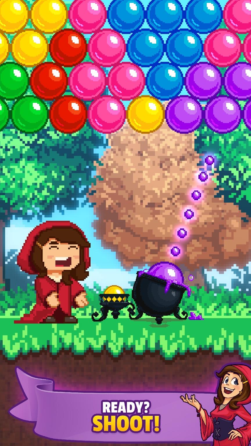 Captura de Tela do Jogo Bubble Shooter : Witch Pop