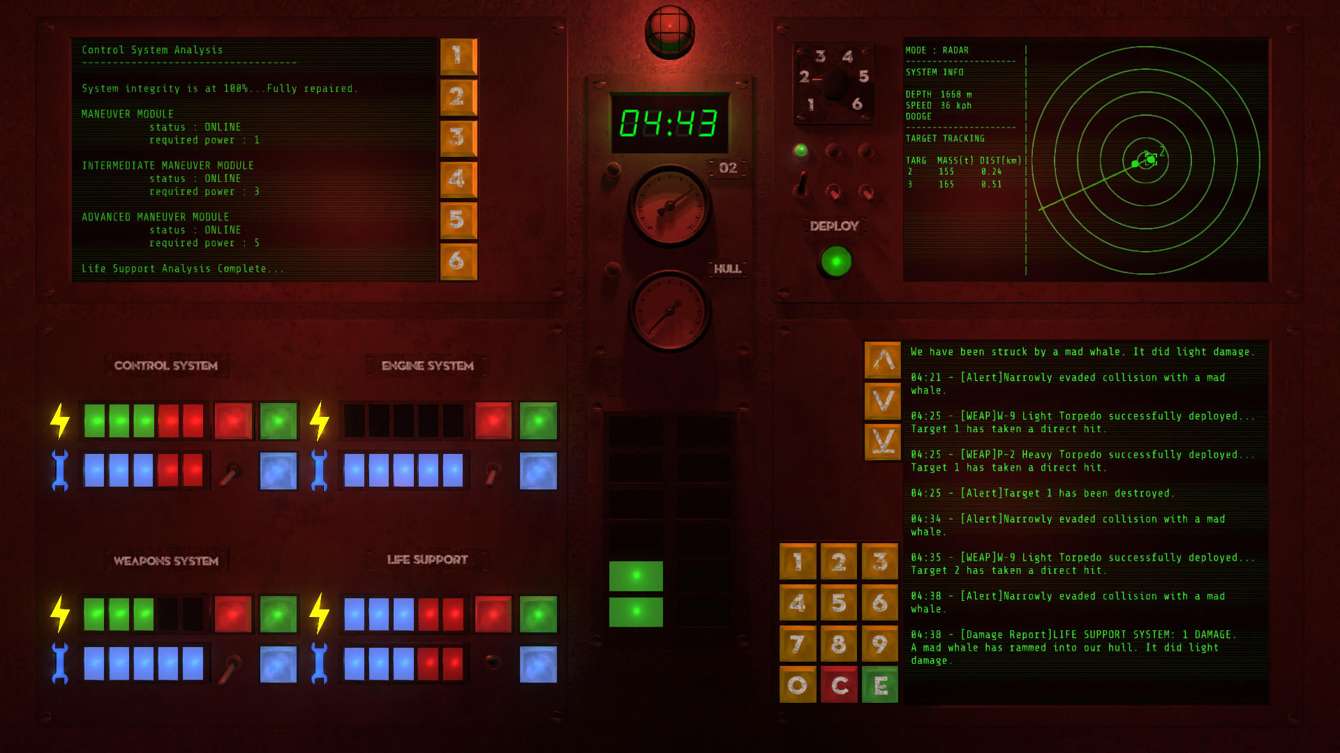 Screenshot of System Control