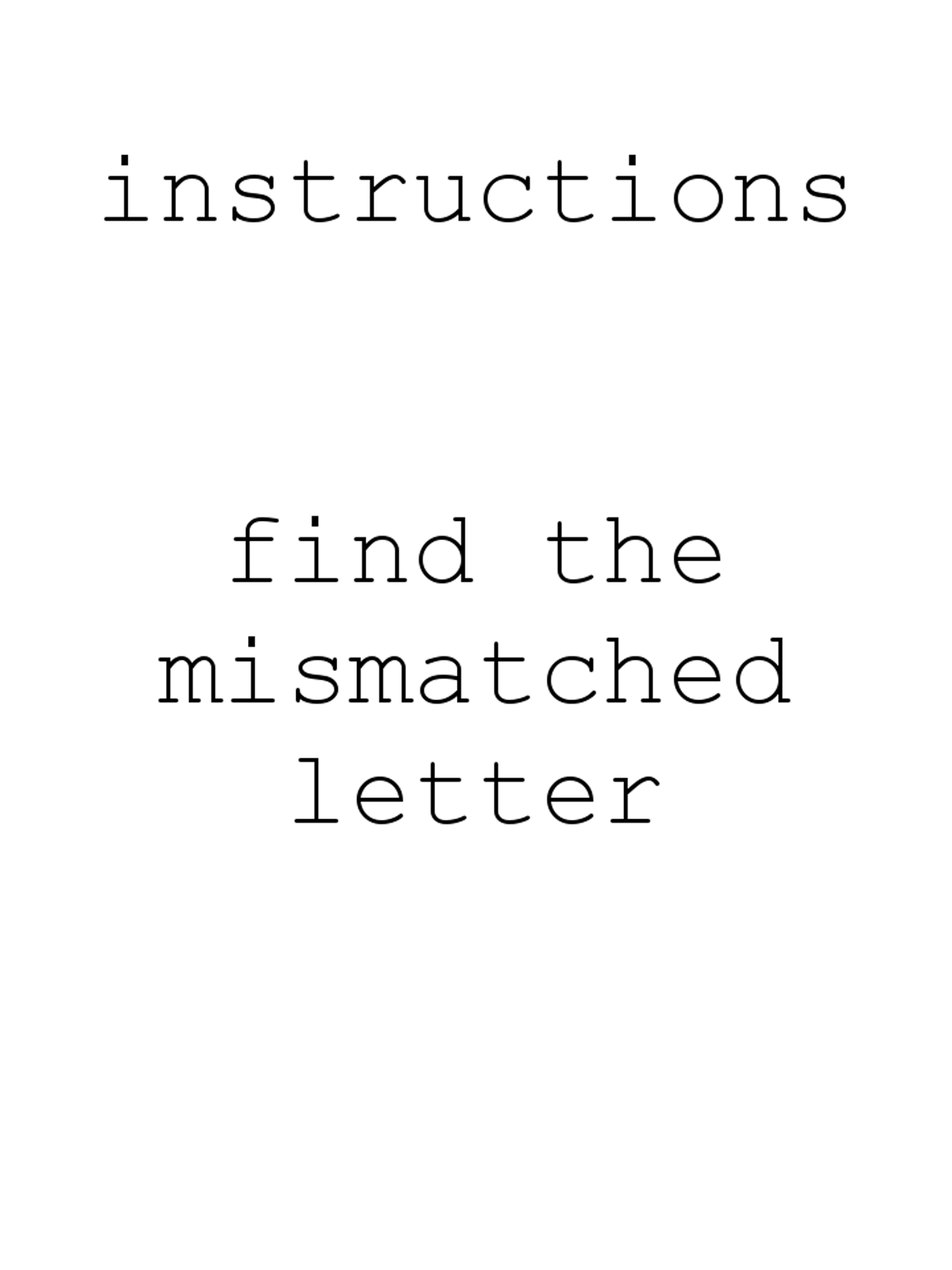The Impossible Letter Game screenshot game