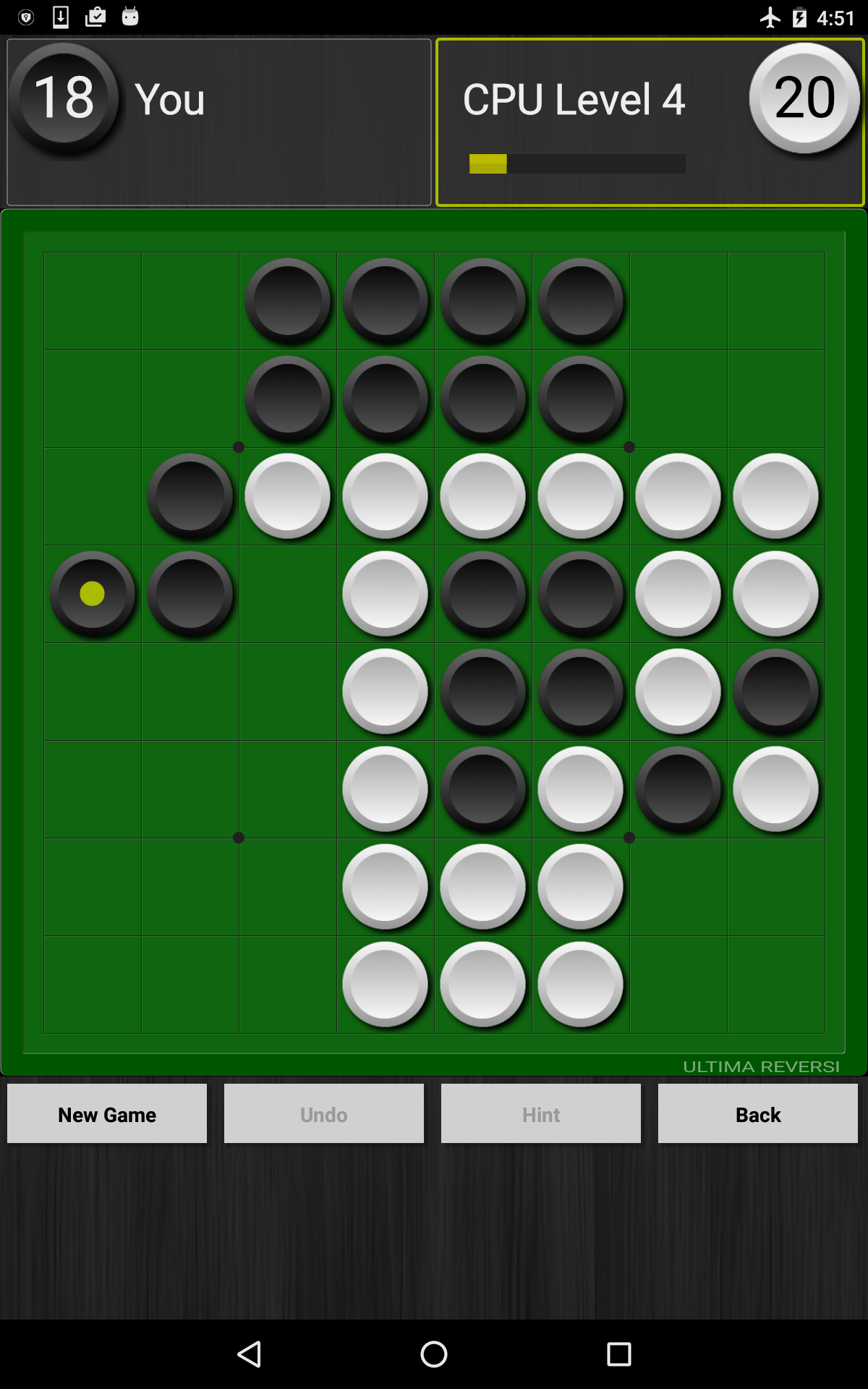 Captura de Tela do Jogo Ultima Reversi
