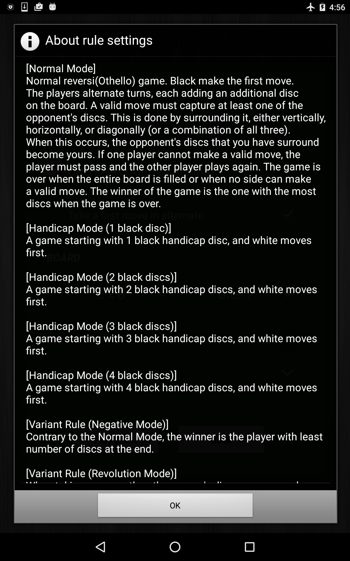 Captura de Tela do Jogo Ultima Reversi