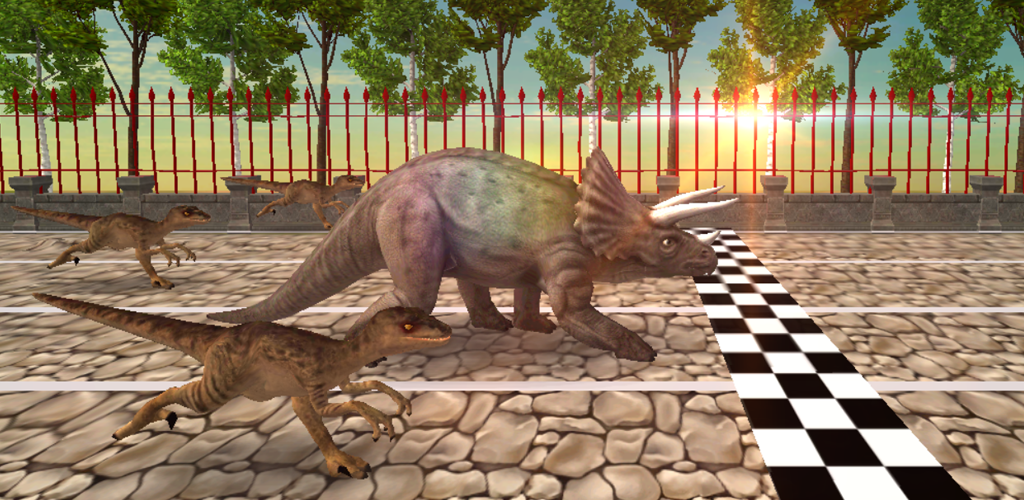 Banner of Triceratops simulador dinosaurio mascota carreras 2017 2