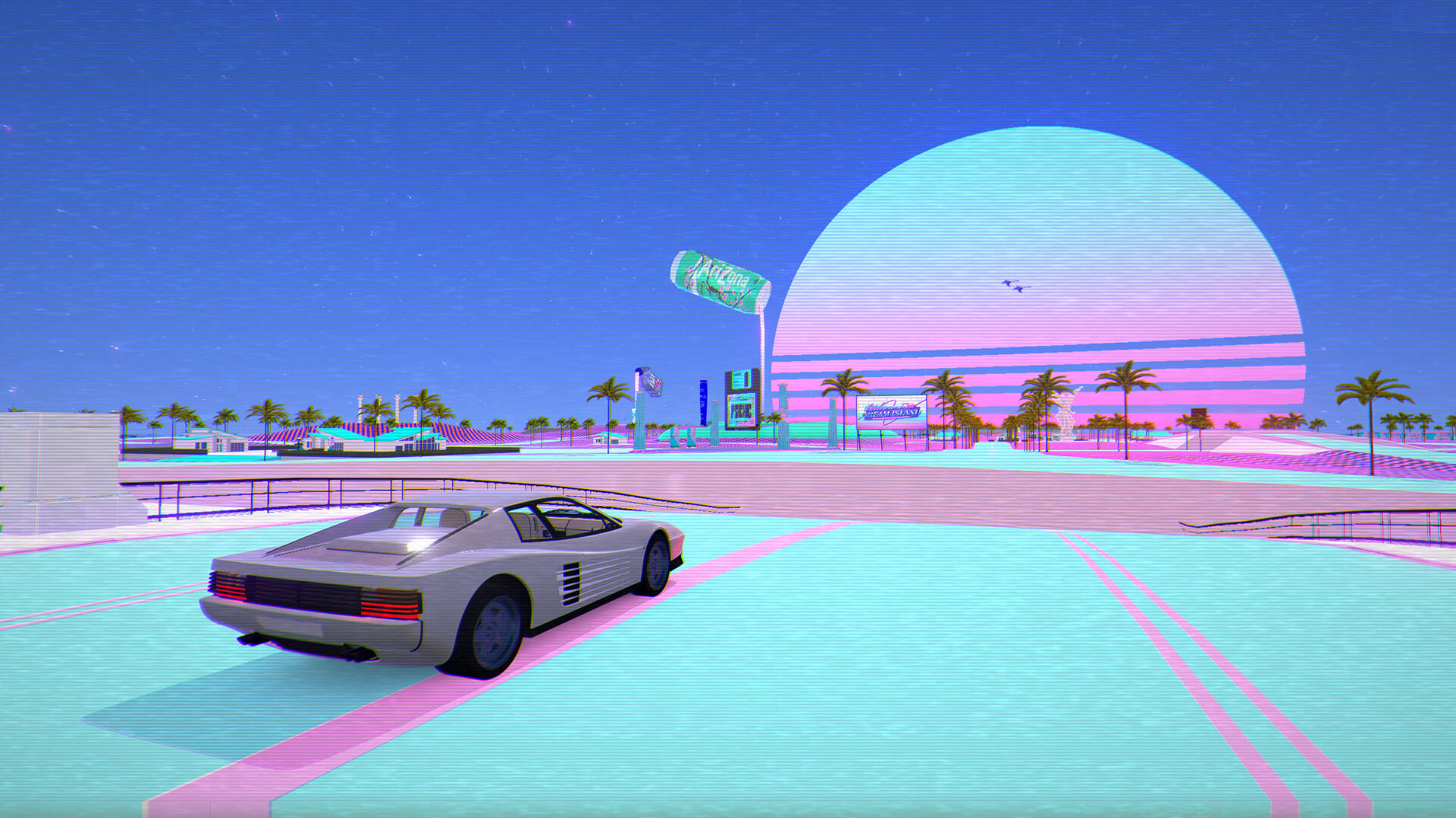 Screenshot of Retrowave World