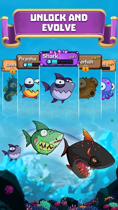 Screenshot of EatMe.io:  Hungry Fish Attack!