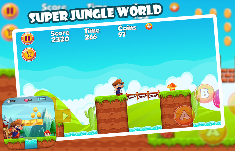 Cuplikan Layar Game Super Jungle World 🍄