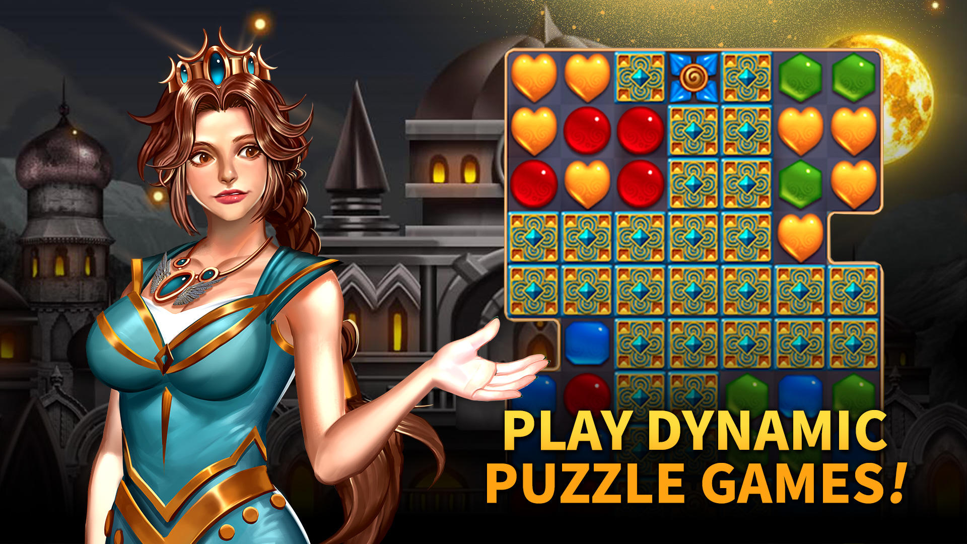 Jewel Golden Moon:Match3 Game Screenshot