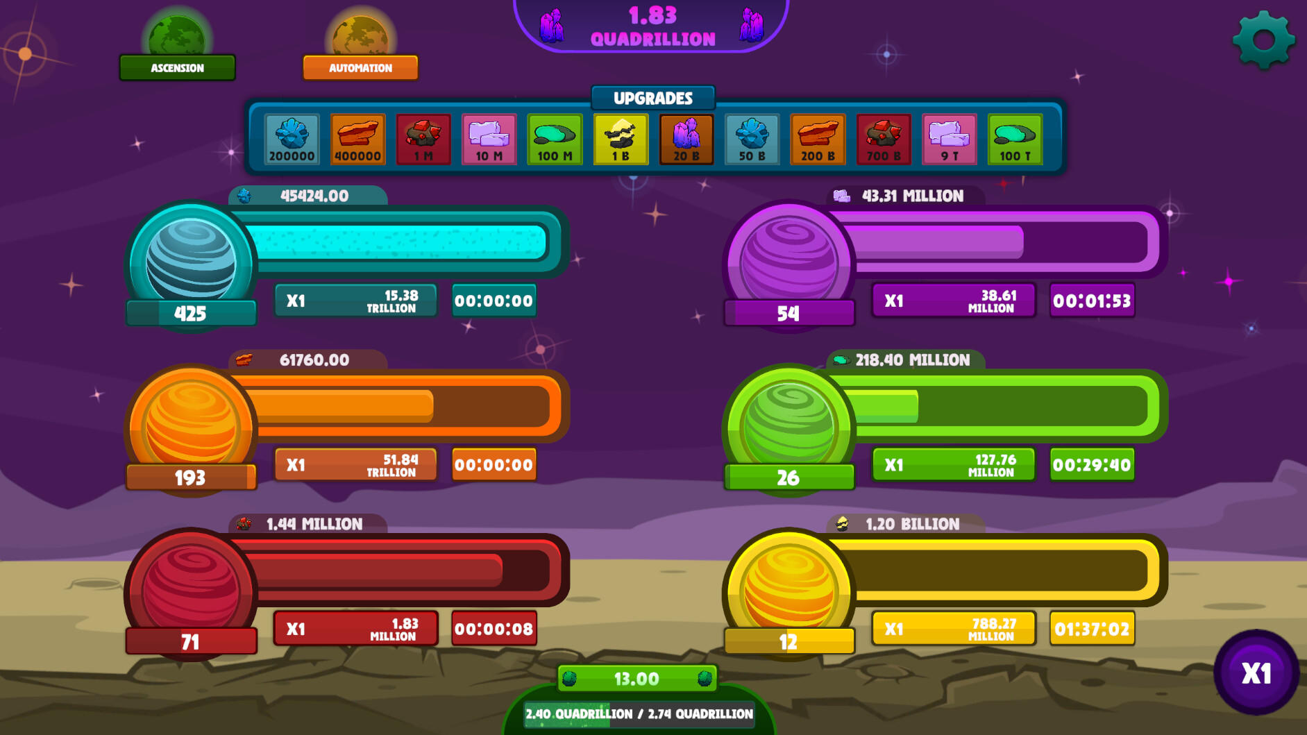 Idle Planets screenshot game