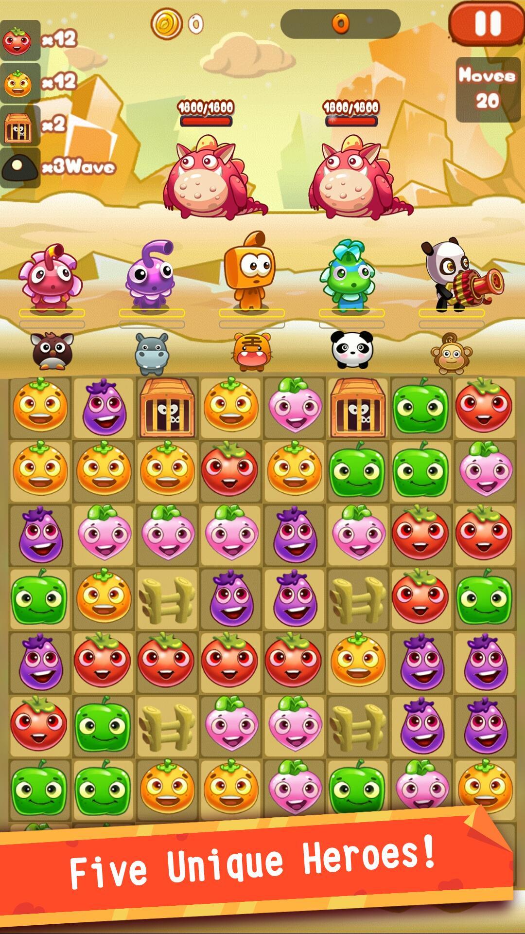 Fruit Heroes Tale - 水果英雄 screenshot game