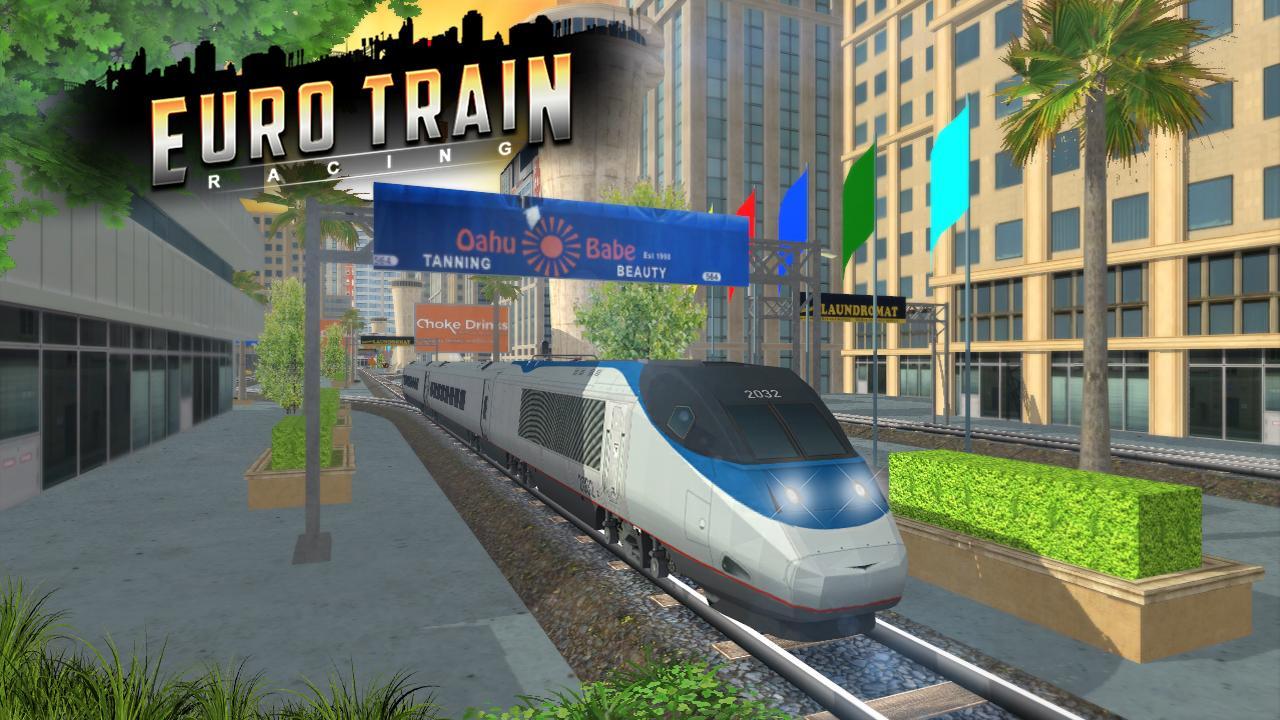 Euro Train Racing 3D Game Screenshot
