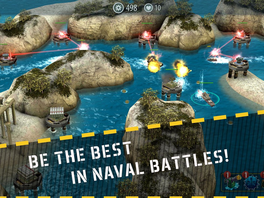 Screenshot of Naval Rush: Sea Defense