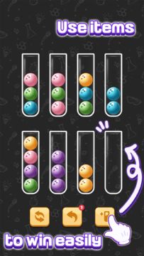 Sorting Ball Quiz Game Screenshot