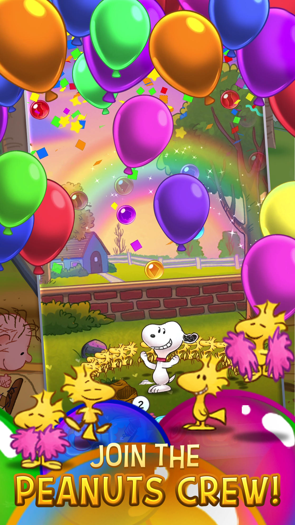 Bubble Shooter - Snoopy POP! Game Screenshot