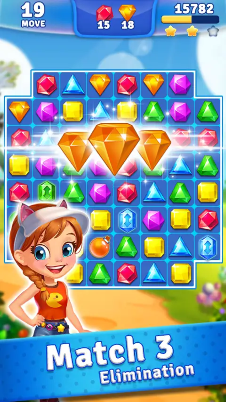 Jewel Crush - Jewels & Gems Match 3 Puzzle Game Screenshot