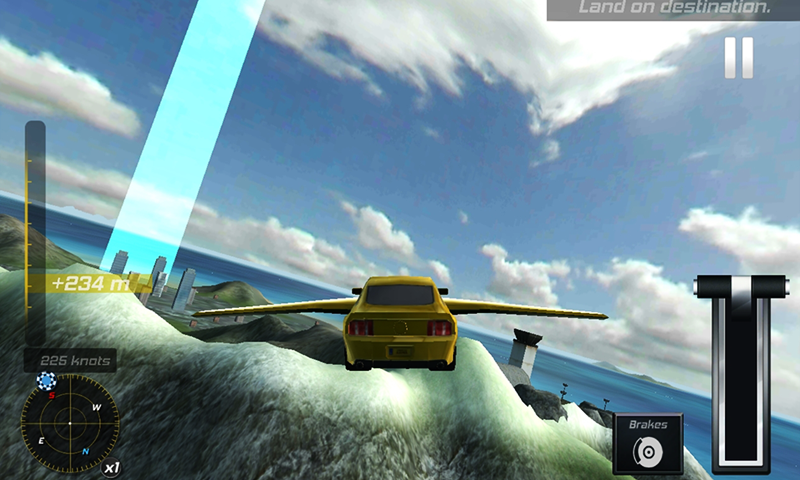 Captura de Tela do Jogo Flying Car Flight Simulator 3D