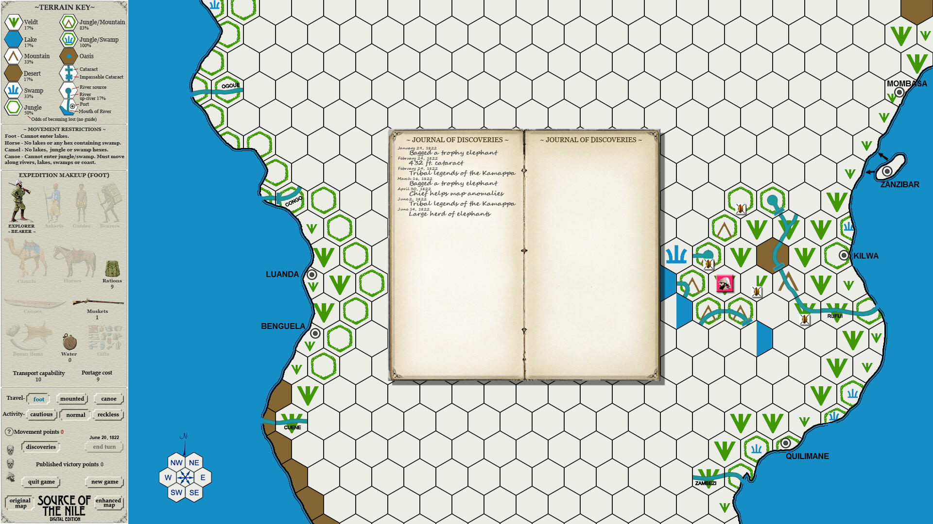 Source of the Nile Digital Edition Game Screenshot