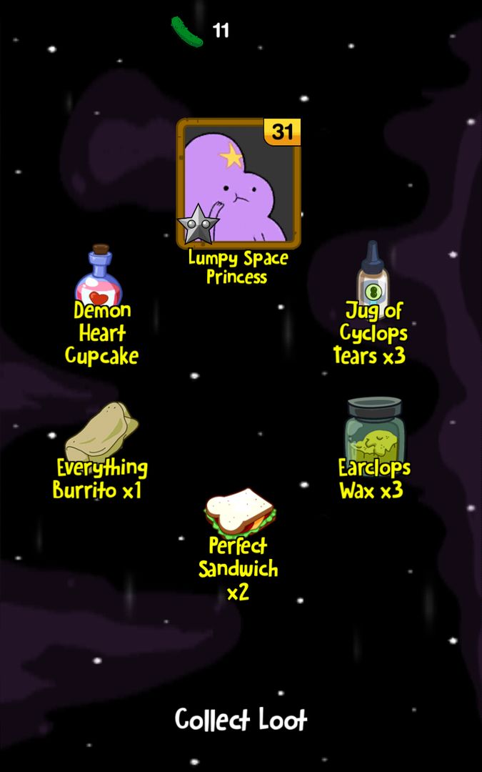Adventure Time Puzzle Quest 게임 스크린 샷