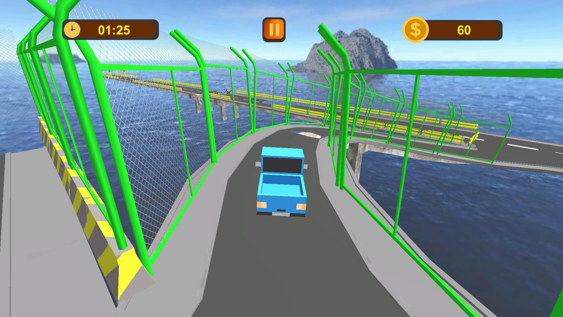 Screenshot of Crossing Damaged Bridge