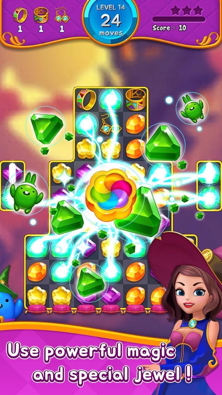 Jewel Witch - Match 3 Game Game Screenshot