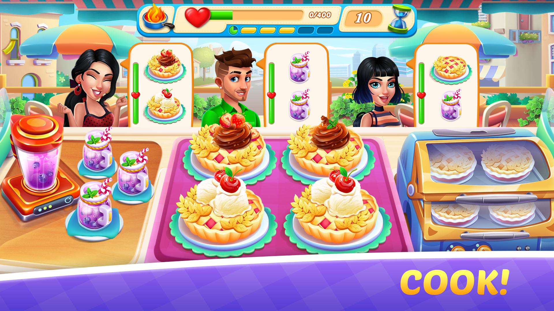 Screenshot 1 of Trem Culinária - Jogos Comida 1.2.57