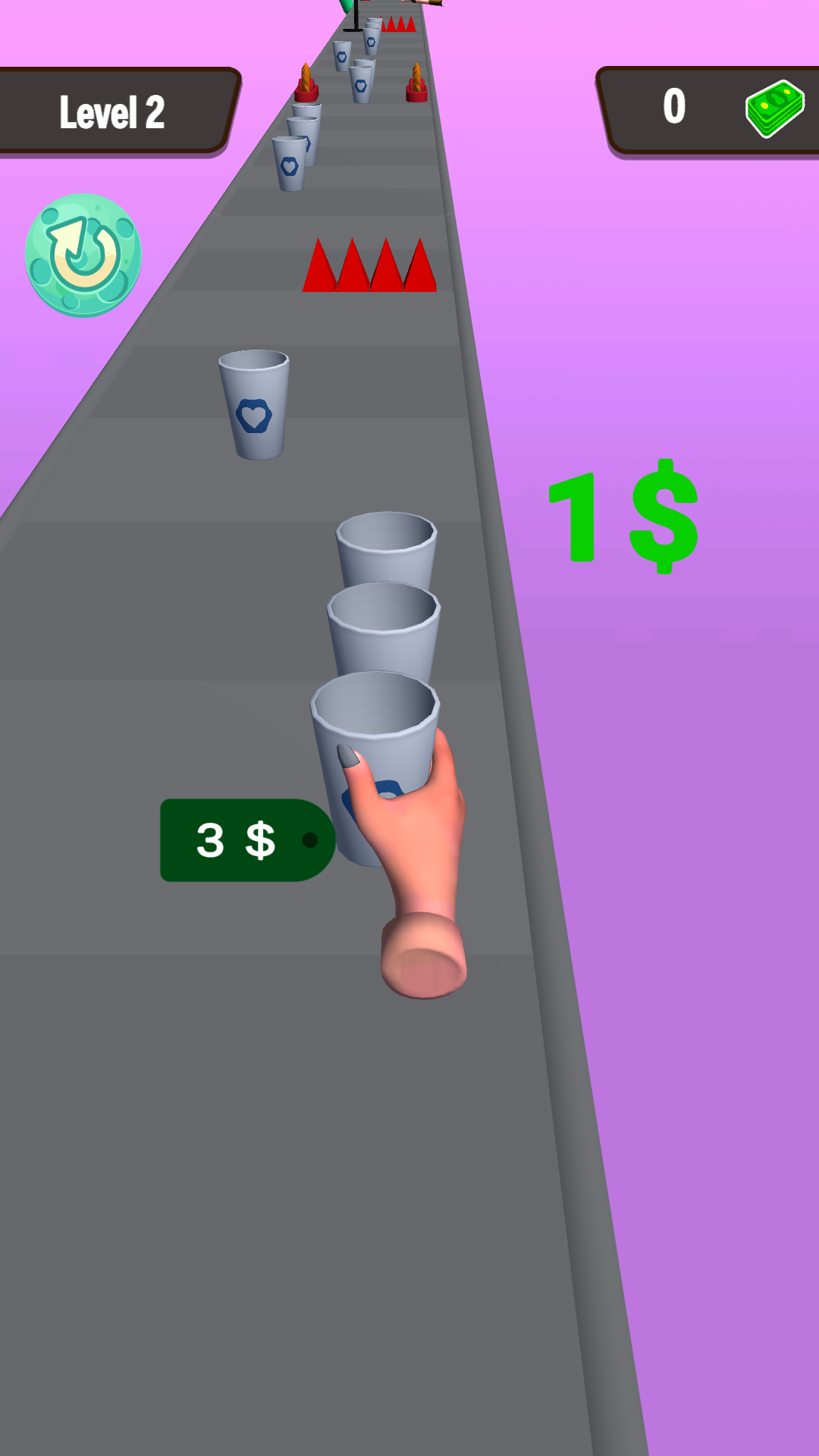 Cuplikan Layar Game 咖啡杯酷跑