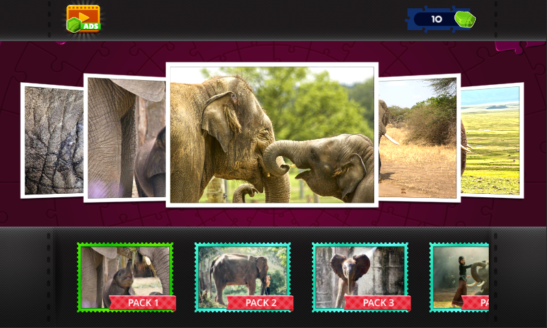 Elephant Jigsaw - Puzzle games 게임 스크린샷