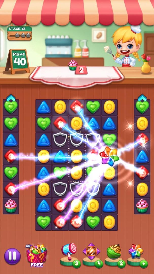 Sweet Candy POP : Match 3 Puzzle ภาพหน้าจอเกม