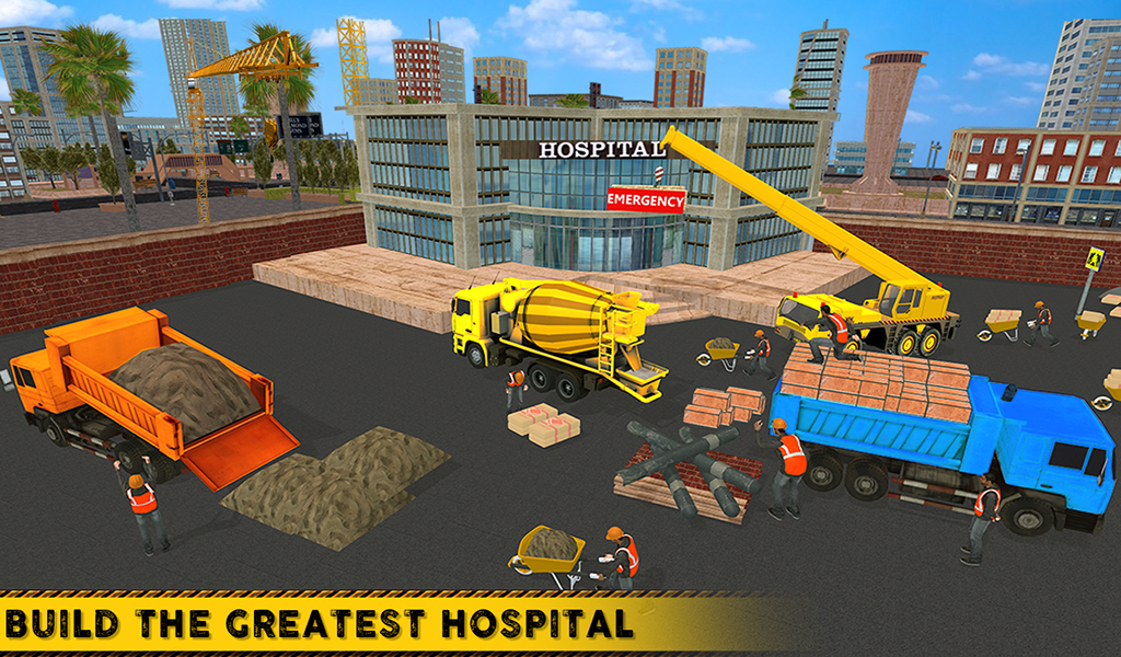 City Hospital Building Constru Game Screenshot