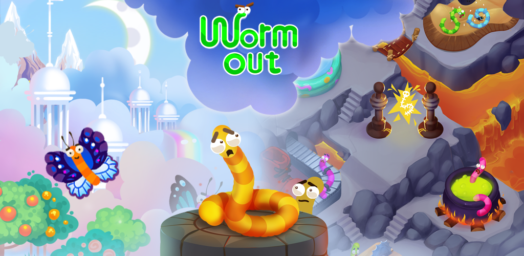 Banner of Worm out: 재미있는 슬리더리오 게임. 두뇌 훈련 5.2.0