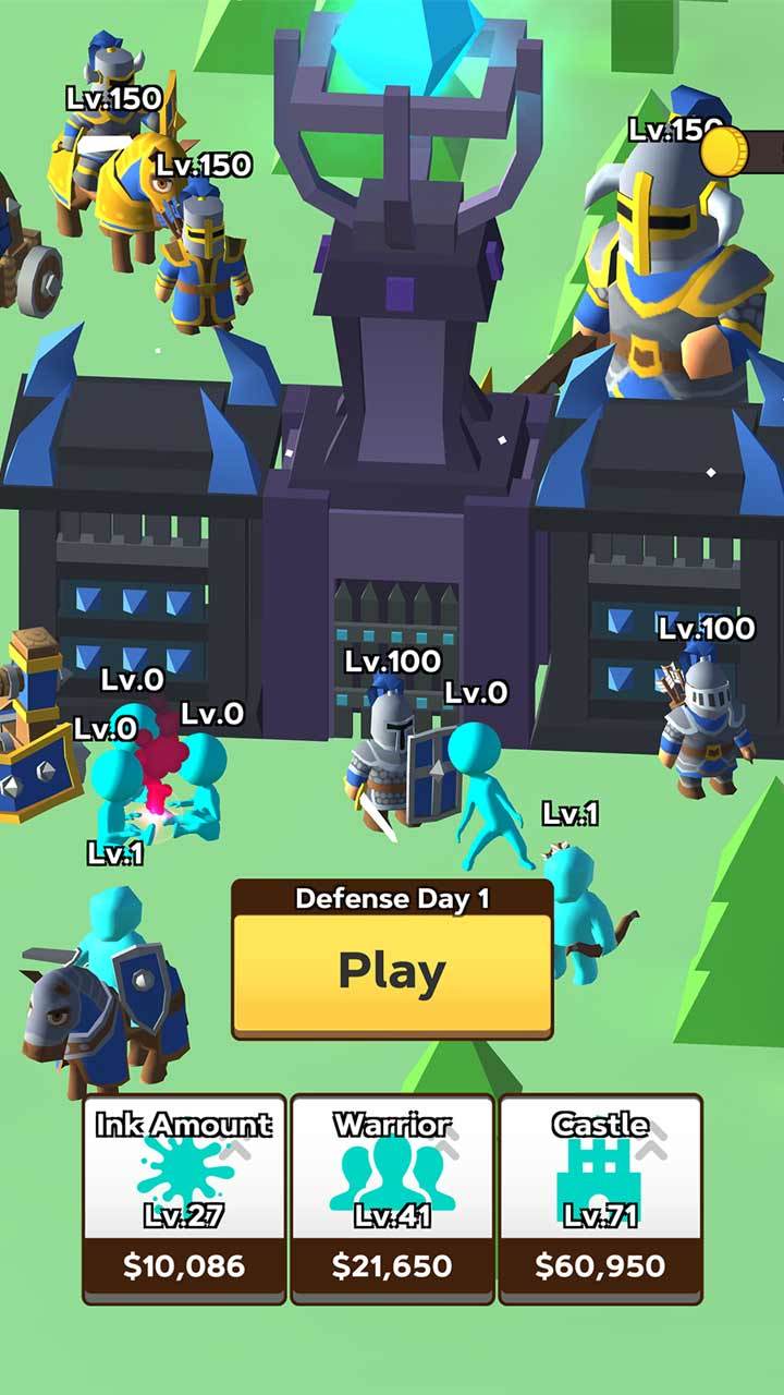 Draw Defence Game Screenshot