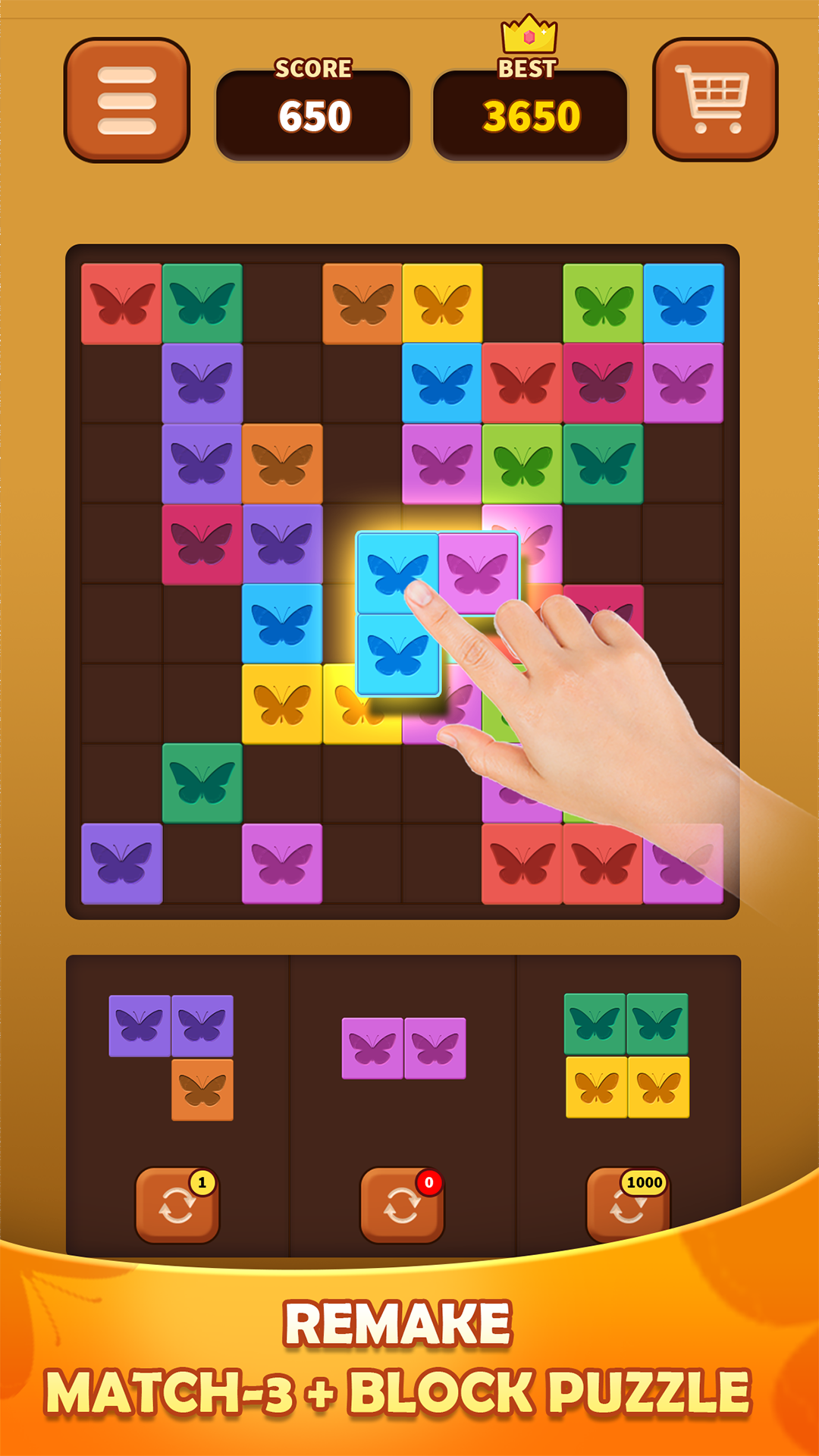 Screenshot 1 of 트리플 버터플라이: 블록 퍼즐 63.1.0