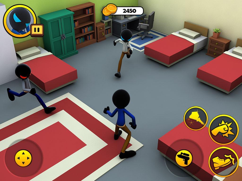 Stickman Dorm Exploration Esca Game Screenshot