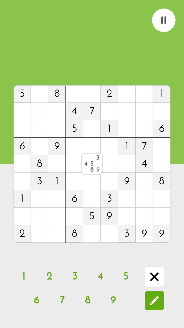 Screenshot of Minimal Sudoku