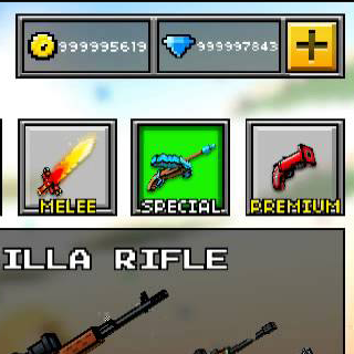 Cheats for Pixel Gun 3D Game Screenshot