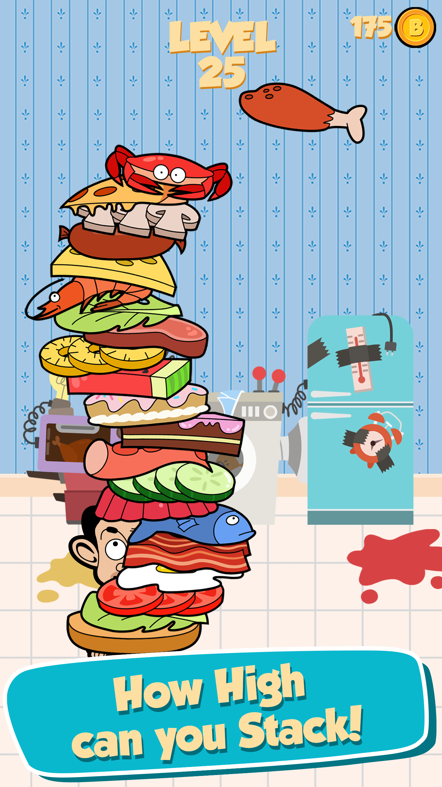 Mr Bean - Sandwich Stack Game Screenshot