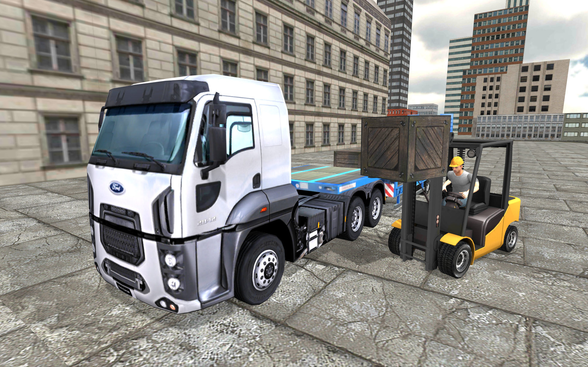 Screenshot 1 of Tunay na Euro Truck Driving Simulator 1.10