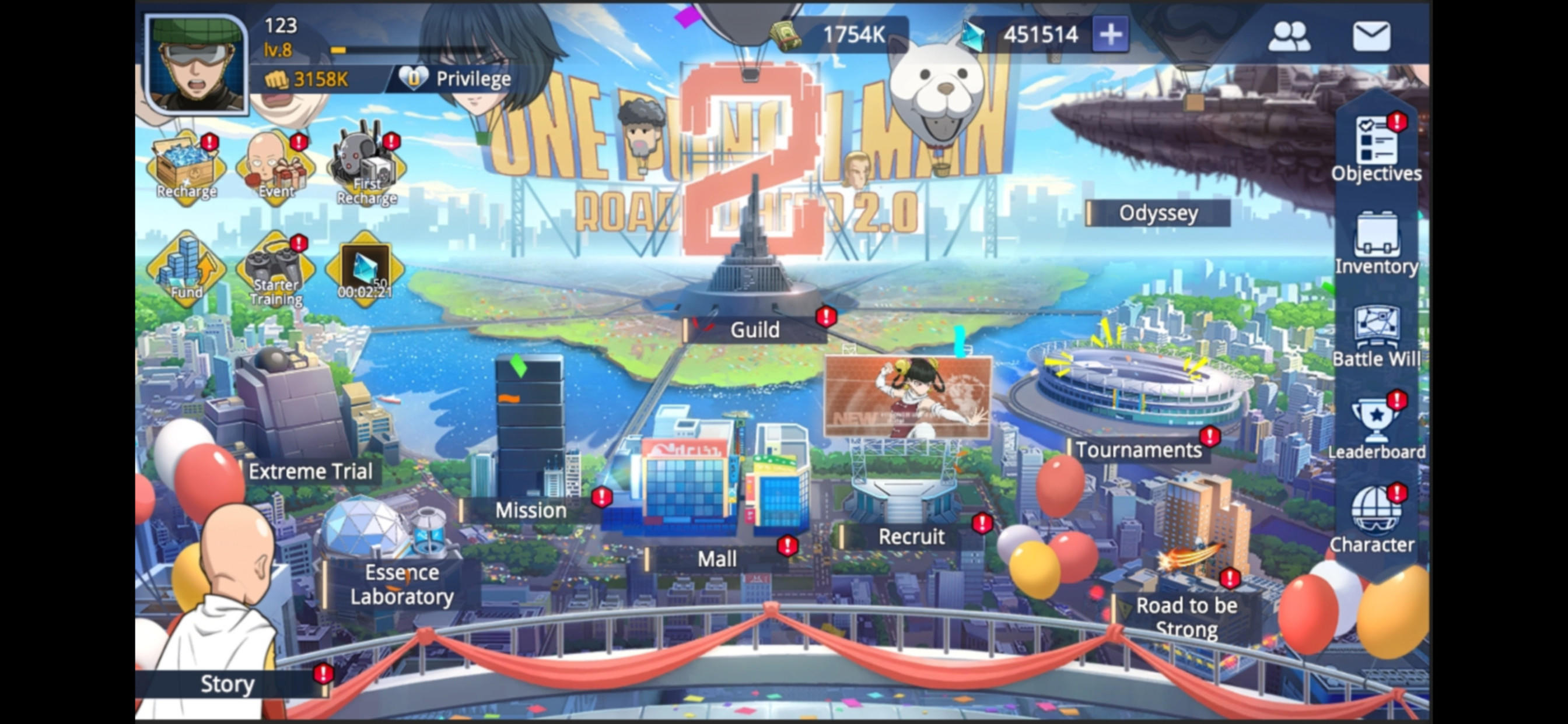 Screenshot of One-Punch Man:Road to Hero 2.0