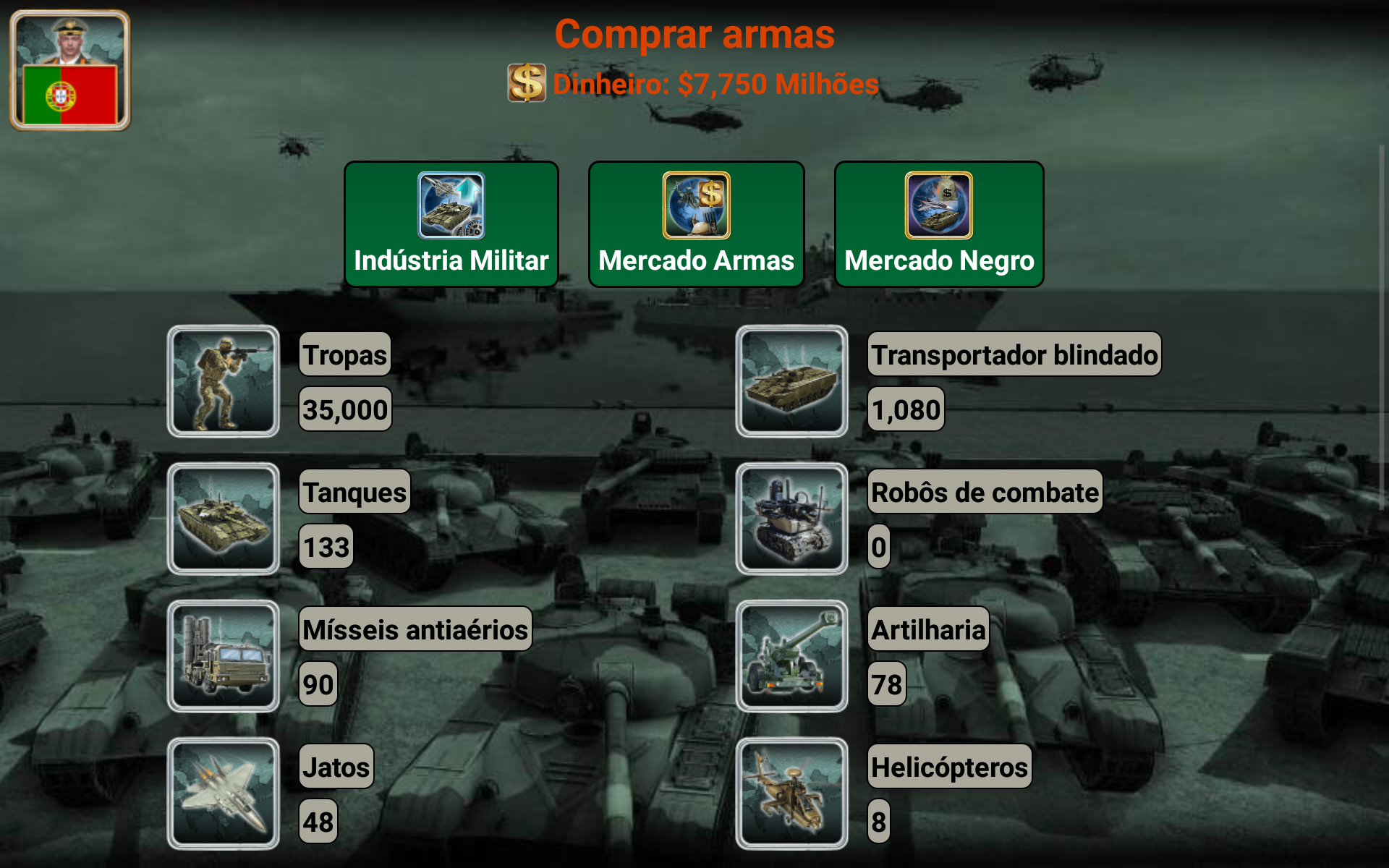 Captura de Tela do Jogo Império Europa