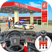 Gas Station Police Car Parking