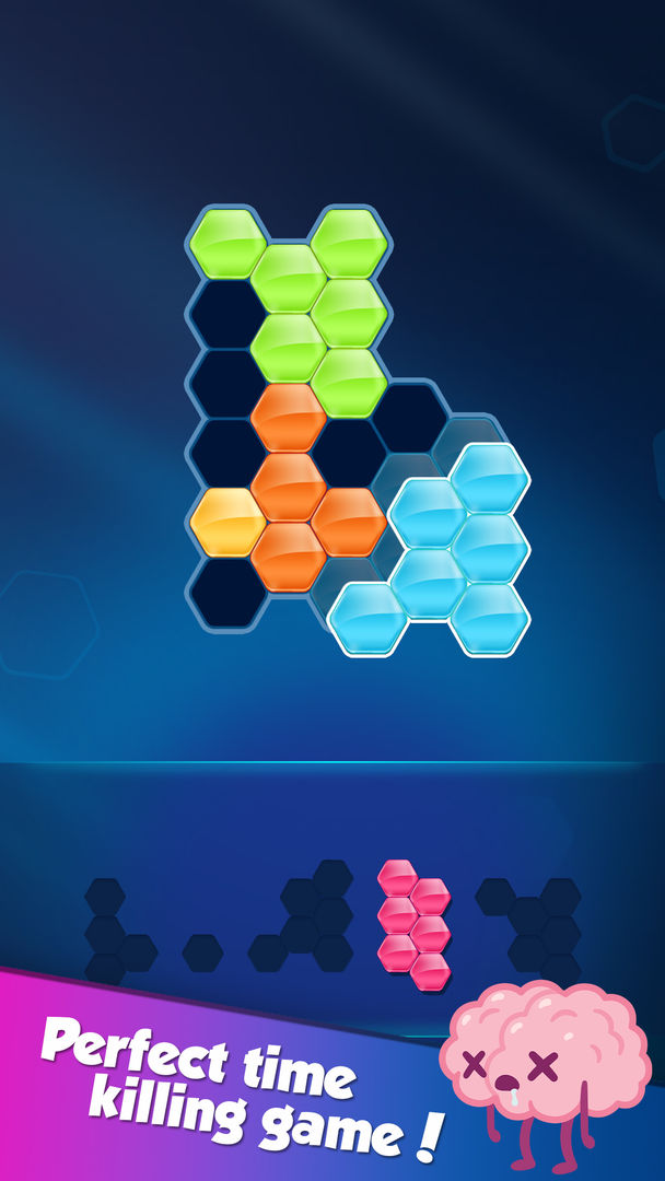 블록 헥사 퍼즐 게임 스크린 샷