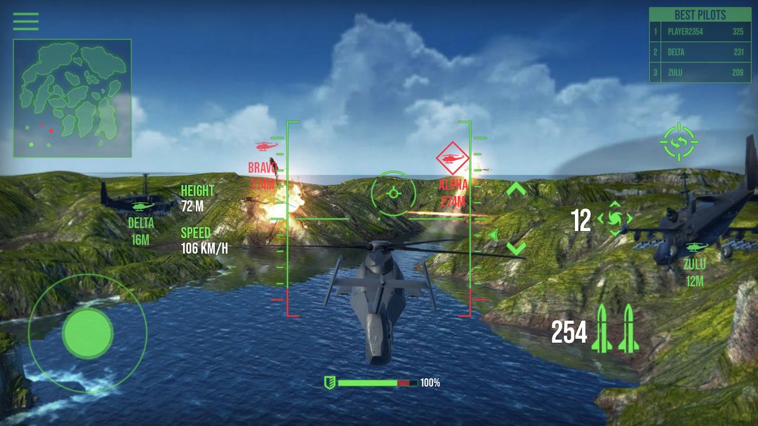 Modern War Choppers：玩家对战射击战争游戏 ภาพหน้าจอเกม