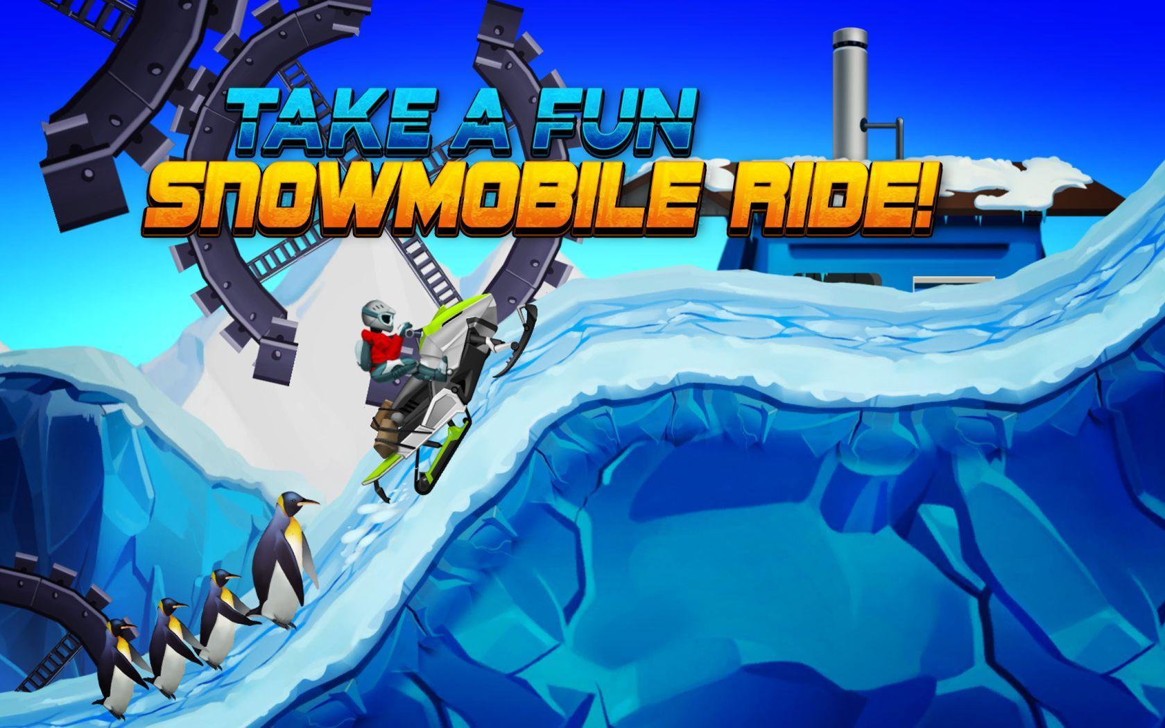 Screenshot of Winter Sports Game: Risky Road Snowmobile Race