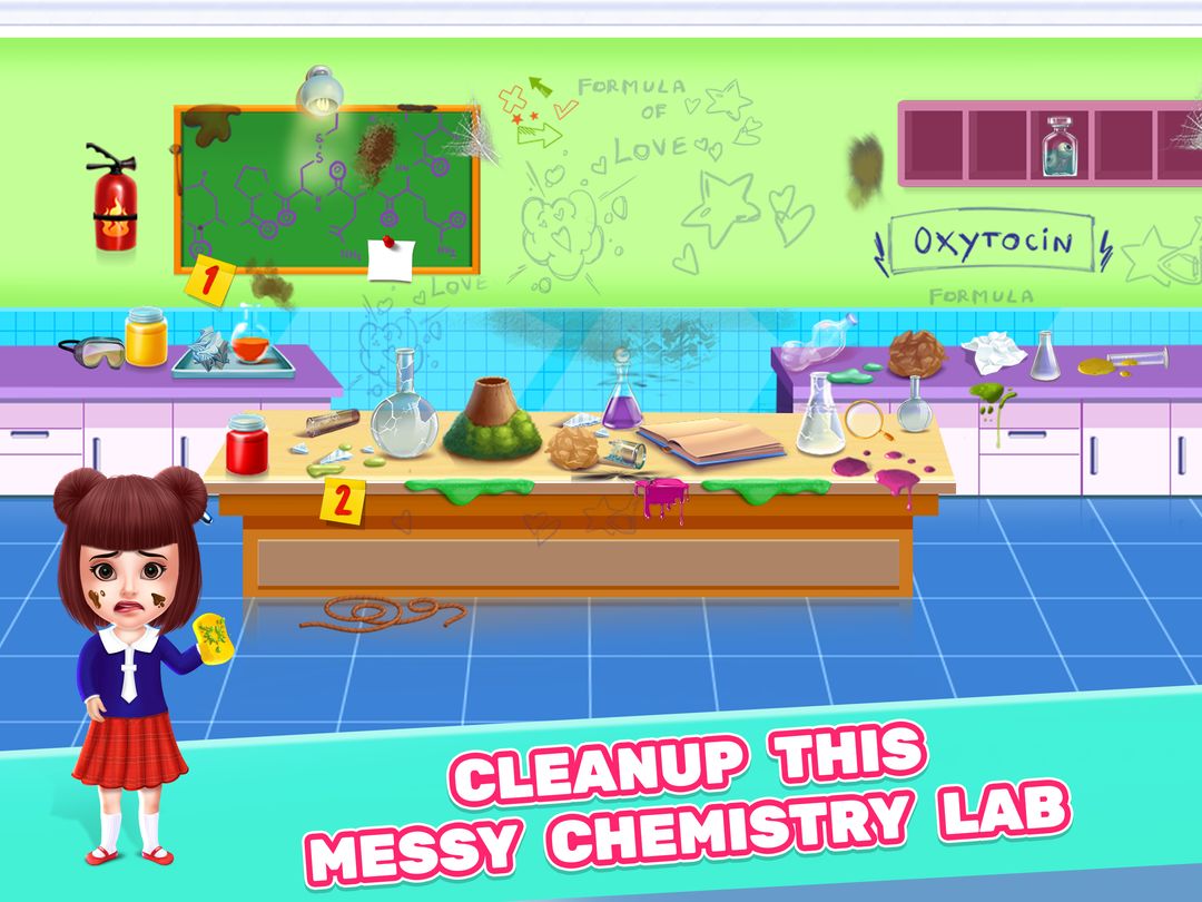 Keep Your School Clean - Girl School Cleaning Game 게임 스크린 샷