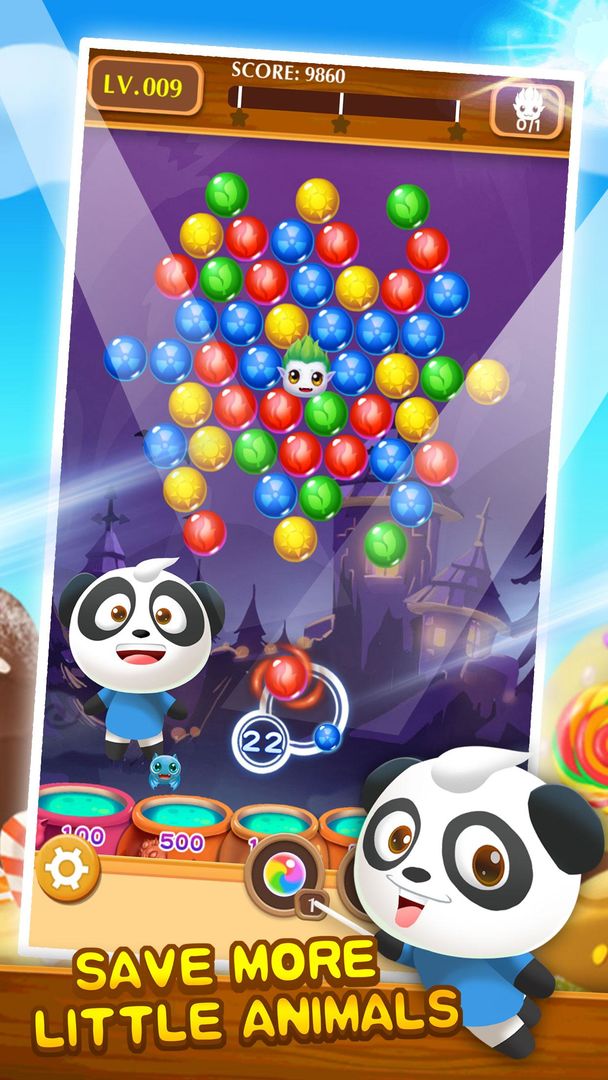 Screenshot of Panda Bubble Shooter
